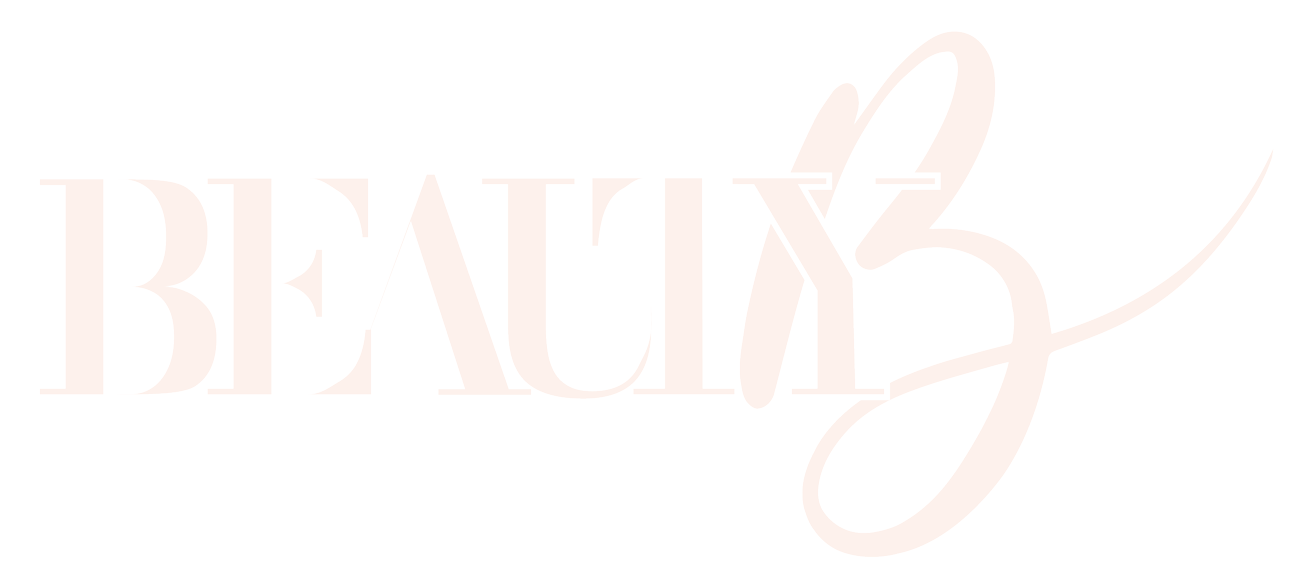 logo de Beauty B en monochrome beige sur fond transparent